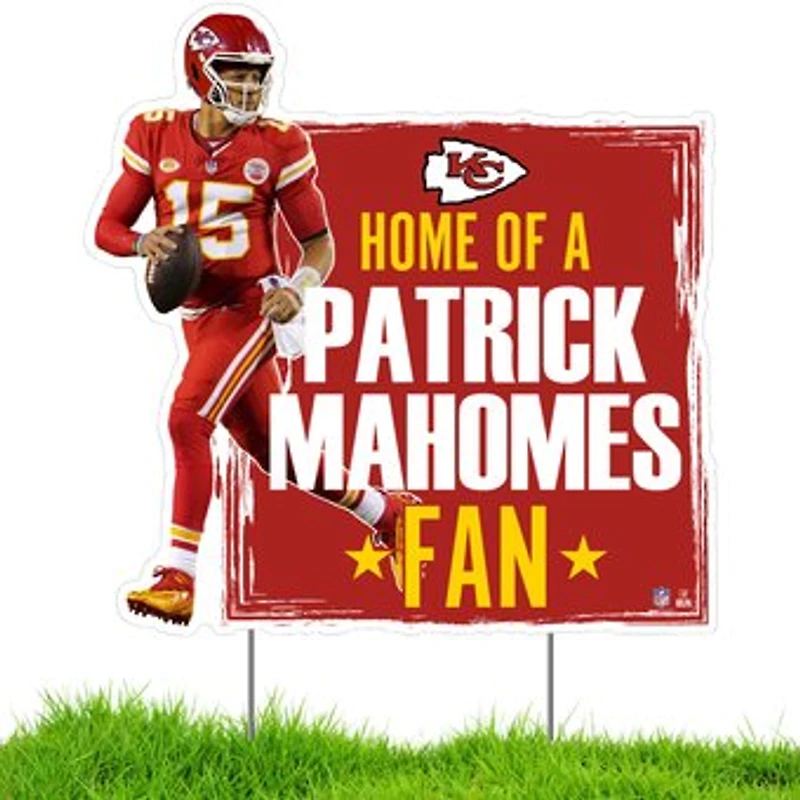 Patrick Mahomes Kansas City Chiefs 22" x 19" Player Lawn Sign