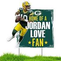 Jordan Love Green Bay Packers 22" x 19" Player Lawn Sign