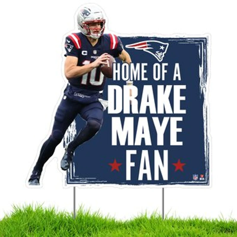 Drake Maye New England Patriots 22" x 19" Player Lawn Sign