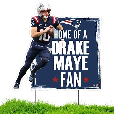 Drake Maye New England Patriots 22" x 19" Player Lawn Sign