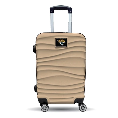 MOJO Jacksonville Jaguars Tan Color Blitz Carry-On Hardcase Spinner Luggage