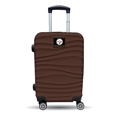 MOJO Pittsburgh Steelers Brown Color Blitz Carry-On Hardcase Spinner Luggage