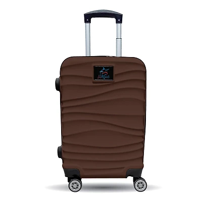 MOJO Miami Marlins Brown Color Blitz Carry-On Hardcase Spinner Luggage