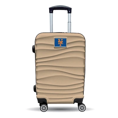 MOJO New York Mets Tan Color Blitz Carry-On Hardcase Spinner Luggage