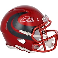Reed Blankenship Houston Texans Autographed Riddell 2024 Alternate #1 Red Speed Mini Helmet