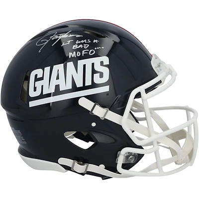 Lawrence Taylor New York Giants Autographed Riddell 1980-1999 Throwback Speed Authentic Helmet with "LT Was A Bad MOFO" Inscription