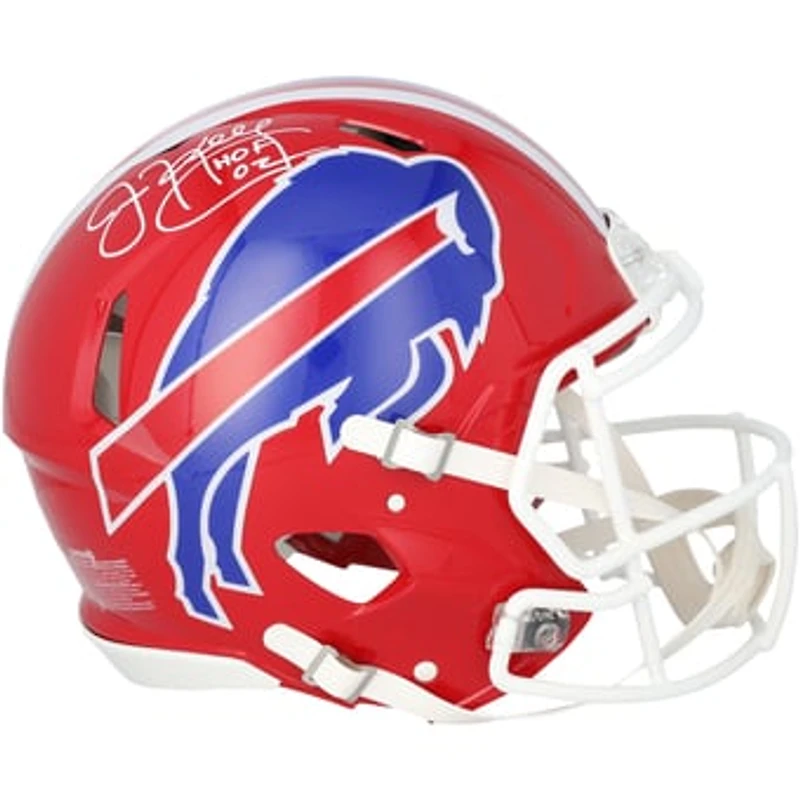 Jim Kelly Buffalo Bills Autographed Riddell 1987-2001 Throwback Speed Authentic Helmet with "HOF 02" Inscription