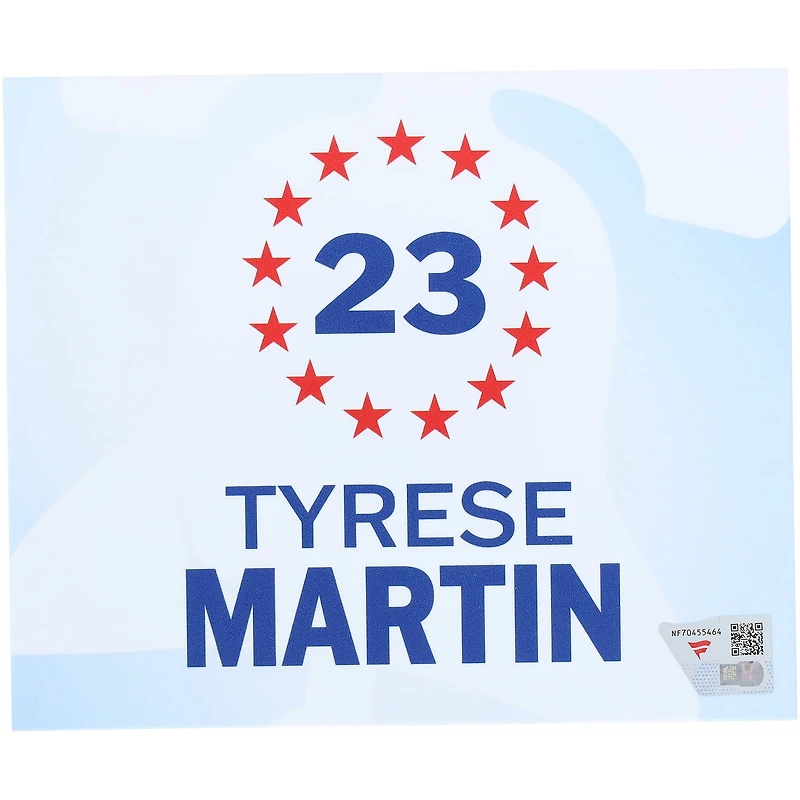 Tyrese Martin Philadelphia 76ers Player-Issued #23 White Nameplate from the 2025-26 NBA Season