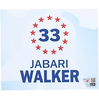Jabari Walker Philadelphia 76ers Player-Issued #33 White Nameplate from the 2025-26 NBA Season