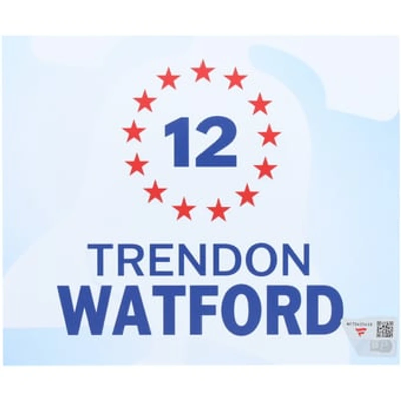 Trendon Watford Philadelphia 76ers Player-Issued #12 White Nameplate from the 2025-26 NBA Season