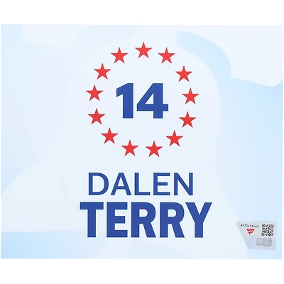 Dalen Terry Philadelphia 76ers Player-Issued #14 White Nameplate from the 2025-26 NBA Season