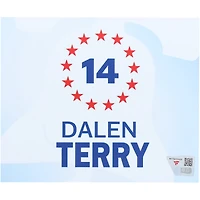 Dalen Terry Philadelphia 76ers Player-Issued #14 White Nameplate from the 2025-26 NBA Season