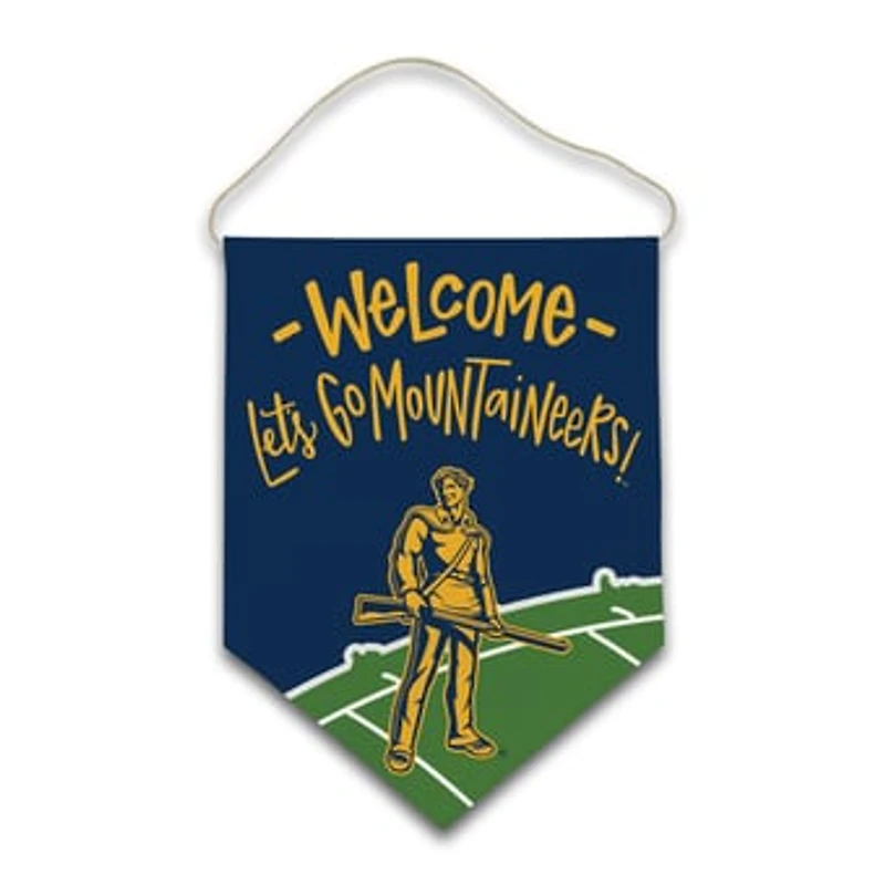 West Virginia Mountaineers Welcome Canvas Hanger