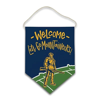 West Virginia Mountaineers Welcome Canvas Hanger