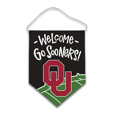 Oklahoma Sooners Welcome Canvas Hanger
