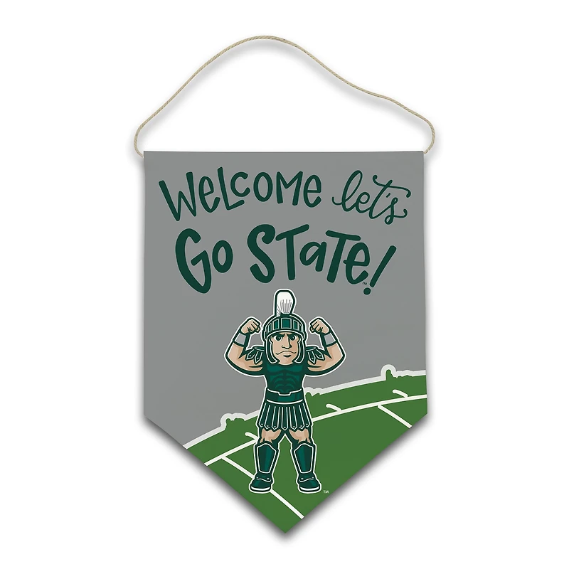Michigan State Spartans Welcome Canvas Hanger