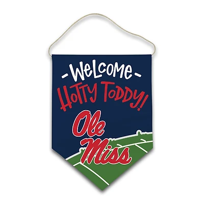 Ole Miss Rebels Welcome Canvas Hanger
