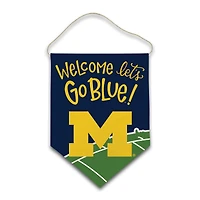 Michigan Wolverines Welcome Canvas Hanger
