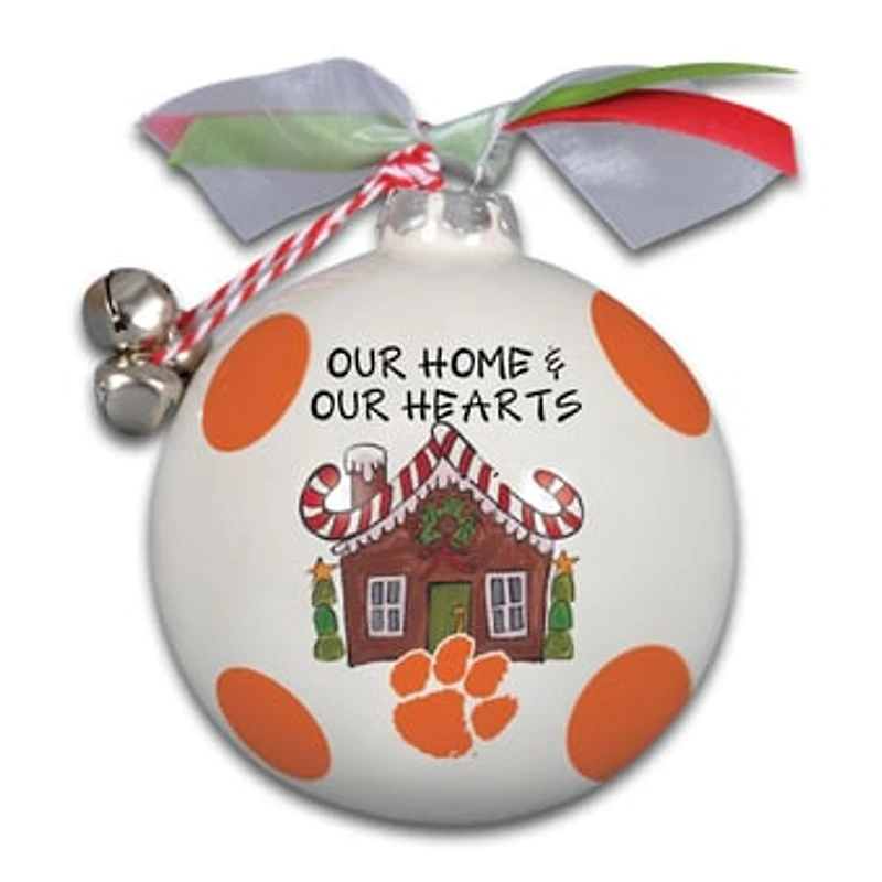 Clemson Tigers Home & Hearts Ornament