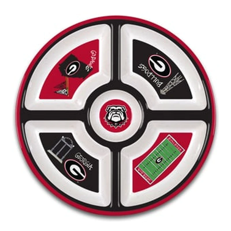 Georgia Bulldogs Five-Section Melamine Platter
