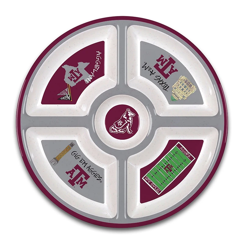 Texas A&M Aggies Five-Section Melamine Platter