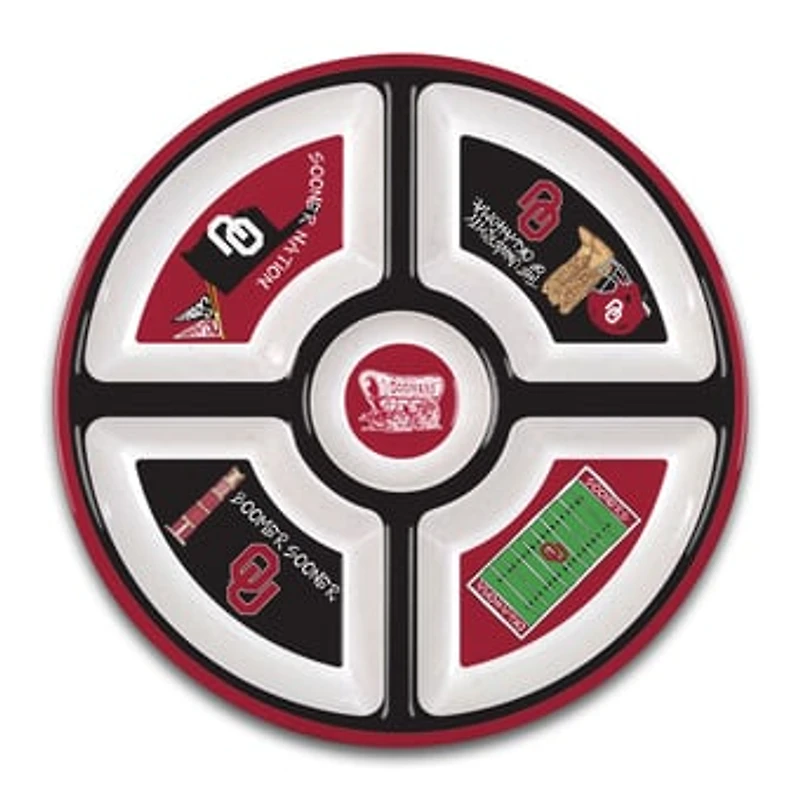 Oklahoma Sooners Five-Section Melamine Platter
