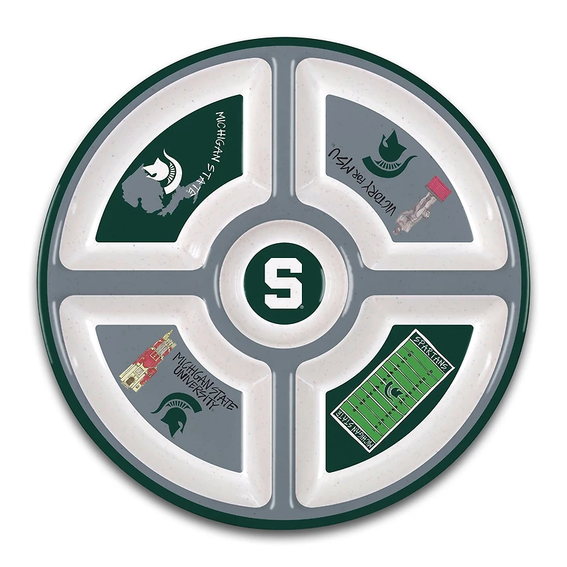 Michigan State Spartans Five-Section Melamine Platter