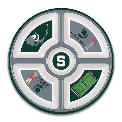 Michigan State Spartans Five-Section Melamine Platter