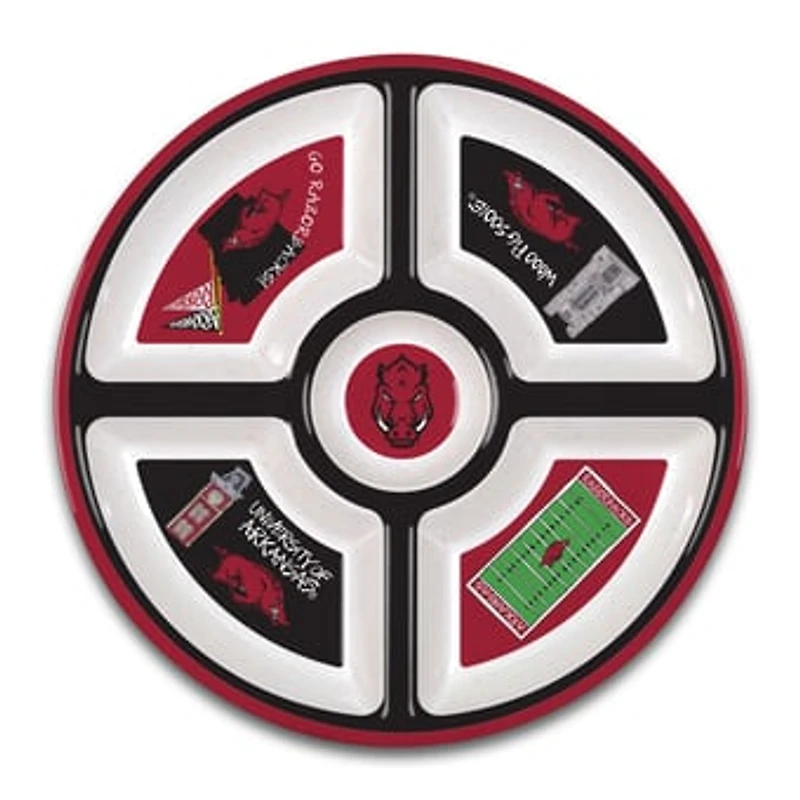 Arkansas Razorbacks Five-Section Melamine Platter