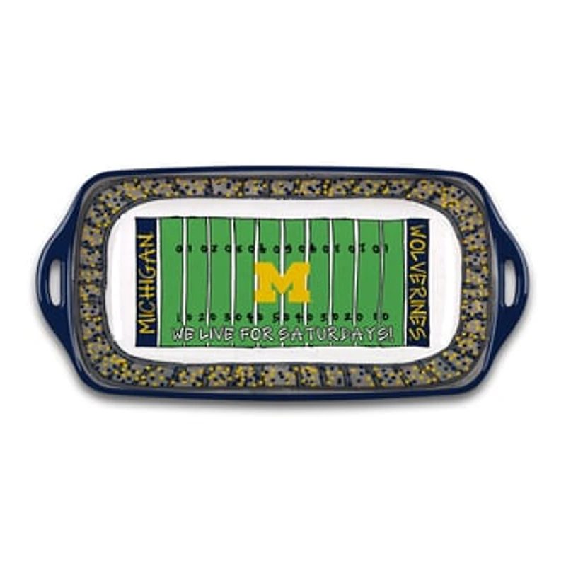 Michigan Wolverines Melamine Stadium Platter