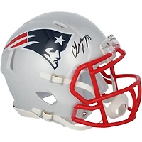 Christian Gonzalez New England Patriots Autographed Riddell Speed Mini Helmet