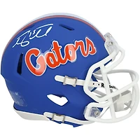 Tim Tebow Florida Gators Autographed Riddell Blue Matte Speed Mini Helmet