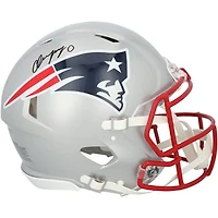 Christian Gonzalez New England Patriots Autographed Riddell Speed Authentic Helmet