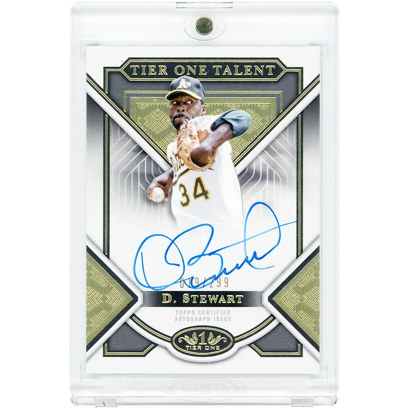 Dave Stewart Athletics Autographed 2023 Topps Tier One Certified Tier One Talent #T1TA-DS #19/299 Card
