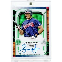 Andruw Jones Atlanta Braves Autographed 2022 Topps Tribute Green #TA-AJ #77/99 Card