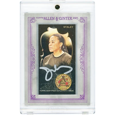 Dawn Staley South Carolina Gamecocks Autographed 2023 Topps Allen & Ginter Black Frame Mini Silver Ink #MA-DS #20/25 Card
