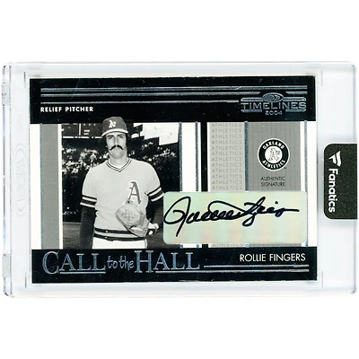 Rollie Fingers Athletics Autographed 2004 Donruss Timelines Call To The Hall #CH-23 Card