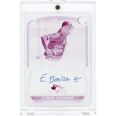 Enmanuel Bonilla Toronto Blue Jays Autographed 2023 Bowman Magenta Printing Plate #CPA-EBO #1/1 Card