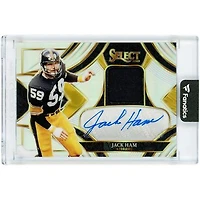 Jack Ham Pittsburgh Steelers Autographed 2025 Panini Select Signature Memorabilia Jersey Relic #SME-JHM #194/249 Card