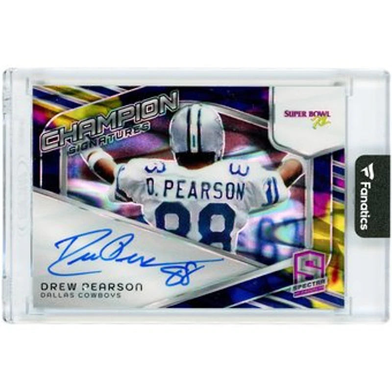 Drew Pearson Dallas Cowboys Autographed 2024 Panini Spectra Championship Signatures #CS-DPN #48/75 Card