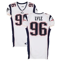 Rick Lyle New England Patriots Game-Used #96 White Jersey from the 2002 NFL Season