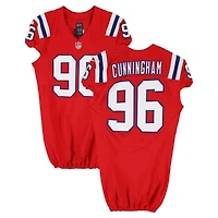 Jermaine Cunningham New England Patriots Game-Used #96 Red Nike Throwback Jersey from the 2012 NFL Season