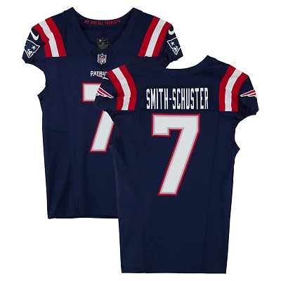 Juju Smith-Schuster New England Patriots Player-Issued #7 Navy Nike Jersey from the 2023 NFL Season