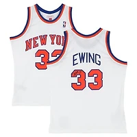 Patrick Ewing New York Knicks Autographed White Mitchell & Ness 1985 Swingman Jersey