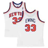 Patrick Ewing New York Knicks Autographed White Mitchell & Ness 1985 Swingman Jersey with "HOF 08" Inscription