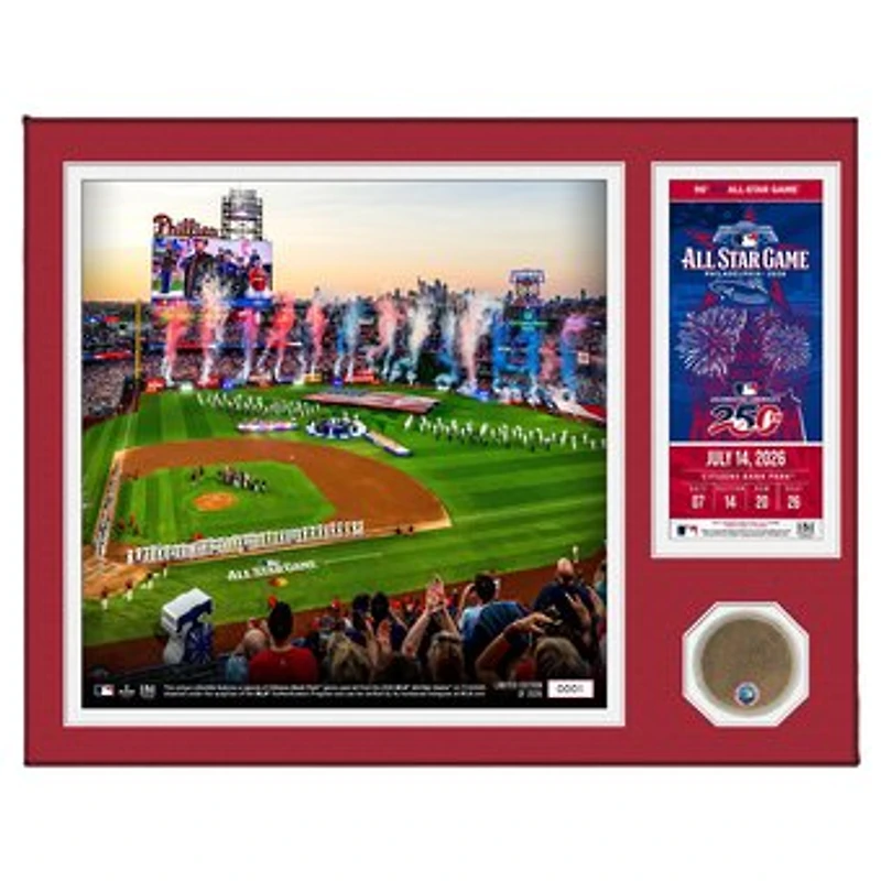 Highland Mint 2026 MLB All-Star Game 13" x 16" Ceremony Game-Used Dirt Swatch & Ticket Photo Mint