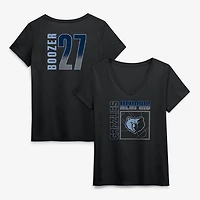 Women's Cameron Boozer Black Memphis Grizzlies Home Court Pop Name & Number V-Neck T-Shirt