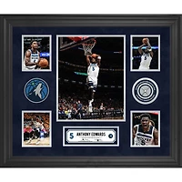 Anthony Edwards Minnesota Timberwolves Framed 5-Photo Collage with a Piece of Game-Used Net - Limited Edition of 500