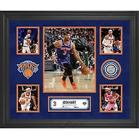 Josh Hart New York Knicks Framed 5-Photo Collage with a Piece of Game-Used Net - Limited Edition of 500