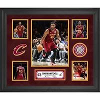 Donovan Mitchell Cleveland Cavaliers Framed 5-Photo Collage with a Piece of Game-Used Net - Limited Edition of 500